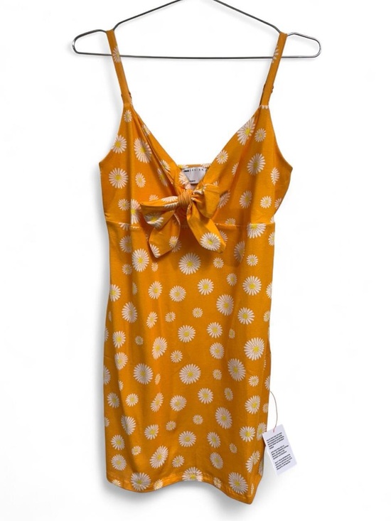 ASOS Dresses & Skirts - ASOS DESIGN Mini Sundress With Bow font detail in Orange Daisy print